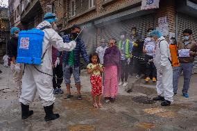 Disinfectant People against the spread of coronavirus